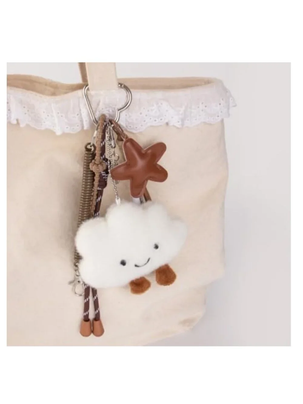 Cute Bag Charms Keychains Set for Women Purses Backpacks Handbag Pendant Gift